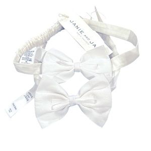 JANIE AND JACK GROSGRAIN WHITE NEW HEADBAND